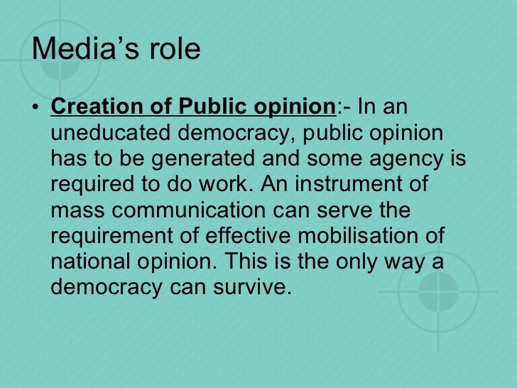 Реферат: The Role Of The Media In Democracy